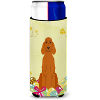 "Caroline's Treasures Easter Eggs Irish Setter Michelob Ultra Hugger For Slim Cans, Slim Can, Multicolor"
