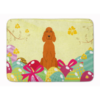 "Caroline's Treasures Easter Eggs Irish Setter Machine Washable Memory Foam Mat doormats, Multicolor"