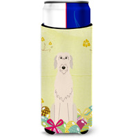 "Caroline's Treasures Easter Eggs Irish Wolfhound Michelob Ultra Hugger For Slim Cans, Slim Can, Multicolor"