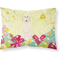 Easter Eggs Irish Wolfhound Fabric Standard Pillowcase
