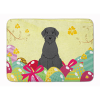 "Caroline's Treasures Easter Eggs Giant Schnauzer Machine Washable Memory Foam Mat doormats, Multicolor"