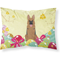 Easter Eggs German Shepherd Fabric Standard Pillowcase