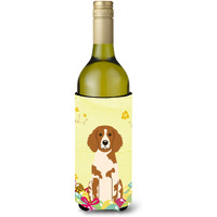 "Caroline's Treasures BB6072LITERK Easter Eggs Brittany Spaniel Wine Bottle Beverage Insulator Hugger, 750ml, Multicolor"