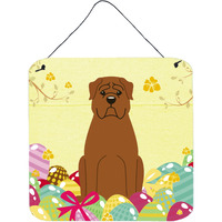 "Caroline's Treasures Easter Eggs Dogue de Bourdeaux Metal Print, 6 x 6, Multicolor"