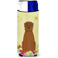 "Caroline's Treasures Easter Eggs Dogue De Bourdeaux Michelob Ultra Hugger For Slim Cans, Slim Can, Multicolor"