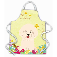 "Caroline's Treasures Easter Eggs Bichon Frise Apron, Large, Multicolor"