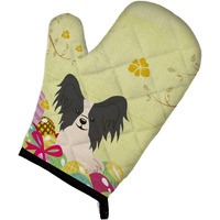 "Caroline's Treasures Easter Eggs Papillon Black White Oven Mitt, Multicolor, 12"" x 8.5"""