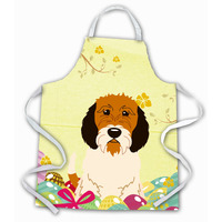 "Caroline's Treasures Easter Eggs Petit Basset Griffon Veenden Apron, Large, Multicolor"