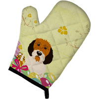 "Caroline's Treasures Easter Eggs Petit Basset Griffon Veenden Oven Mitt, Multicolor, 12"" x 8.5"""
