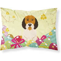 Easter Eggs Petit Basset Griffon Veenden Fabric Standard Pillowcase