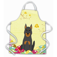"Caroline's Treasures Easter Eggs Beauce Shepherd Dog Apron, Large, Multicolor"