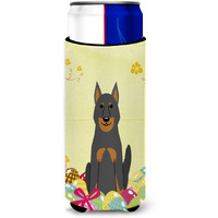 "Caroline's Treasures Easter Eggs Beauce Shepherd Dog Michelob Ultra Hugger For Slim Cans, Slim Can, Multicolor"