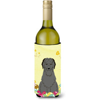 "Caroline's Treasures BB6081LITERK Easter Eggs Briard Black Wine Bottle Beverage Insulator Hugger, 750ml, Multicolor"