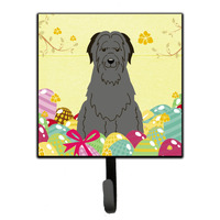 "Caroline's Treasures Easter Eggs Briard Black Wall Hook, Small, Multicolor"