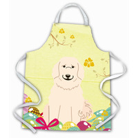 "Caroline's Treasures Easter Eggs Great Pyrenese Apron, Large, Multicolor"