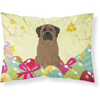 Easter Eggs Bullmastiff Fabric Standard Pillowcase