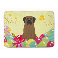 "Caroline's Treasures Easter Eggs Bullmastiff Machine Washable Memory Foam Mat doormats, Multicolor"