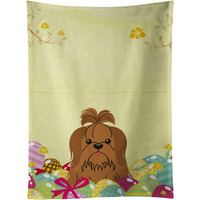 "Caroline's Treasures Easter Eggs Shih Tzu Silver Chocolate Kitchen Towel, Multicolor, 25"" x 15"""