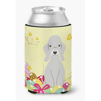 "Caroline's Treasures Easter Eggs Bedlington Terrier Blue Can or Bottle Hugger, Can Hugger, Multicolor"
