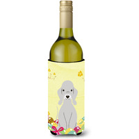 "Caroline's Treasures BB6090LITERK Easter Bedlington Terrier Blue Wine Bottle Beverage Insulator Hugger, 750ml, Multicolor"