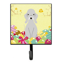 "Caroline's Treasures Easter Eggs Bedlington Terrier Blue Wall Hook, Small, Multicolor"