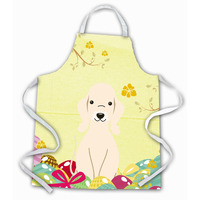 "Caroline's Treasures Easter Eggs Bedlington Terrier Sandy Apron, Large, Multicolor"