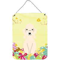 "Caroline's Treasures Easter Eggs Bedlington Terrier Sandy Metal Print, 16 x 12, Multicolor"