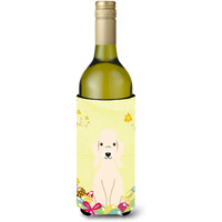 "Caroline's Treasures BB6091LITERK Easter Bedlington Terrier Sandy Wine Bottle Beverage Insulator Hugger, 750ml, Multicolor"