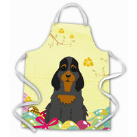 "Caroline's Treasures Easter Eggs Cocker Spaniel black Tan Apron, Large, Multicolor"