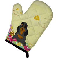 "Caroline's Treasures Easter Eggs Cocker Spaniel Black Tan Oven Mitt, Multicolor, 12"" x 8.5"""