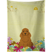 "Caroline's Treasures Easter Eggs Cocker Spaniel Red Kitchen Towel, Multicolor, 25"" x 15"""