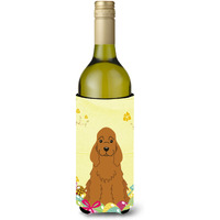 "Caroline's Treasures BB6095LITERK Easter Eggs Cocker Spaniel Red Wine Bottle Beverage Insulator Hugger, 750ml, Multicolor"