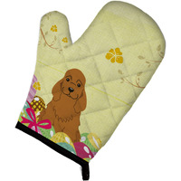 "Caroline's Treasures Easter Eggs Cocker Spaniel Red Oven Mitt, Multicolor, 12"" x 8.5"""