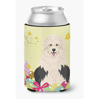 "Caroline's Treasures Easter Eggs Old English Sheepdog Can or Bottle Hugger, Can Hugger, Multicolor"