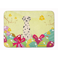 "Caroline's Treasures Easter Eggs Dalmatian Machine Washable Memory Foam Mat doormats, Multicolor"