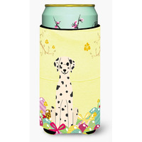 "Caroline's Treasures Easter Eggs Dalmatian Tall Boy Beverage Insulator Hugger, Multicolor"