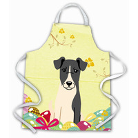 "Caroline's Treasures Easter Eggs Smooth Fox Terrier Apron, Large, Multicolor"