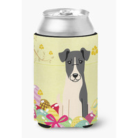 "Caroline's Treasures Easter Eggs Smooth Fox Terrier Can or Bottle Hugger, Can Hugger, Multicolor"