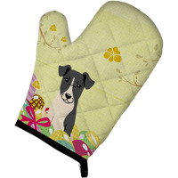 "Caroline's Treasures Easter Eggs Smooth Fox Terrier Oven Mitt, Multicolor, 12"" x 8.5"""