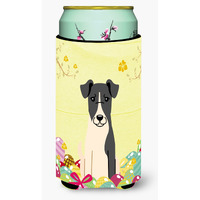"Caroline's Treasures Easter Eggs Smooth Fox Terrier Tall Boy Beverage Insulator Hugger, Multicolor"