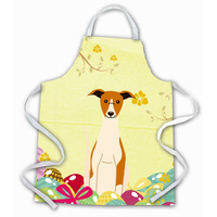 "Caroline's Treasures Easter Eggs Whippet Apron, Large, Multicolor"