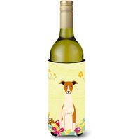 "Caroline's Treasures BB6099LITERK Easter Eggs Whippet Wine Bottle Beverage Insulator Hugger, 750ml, Multicolor"