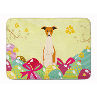 "Caroline's Treasures Easter Eggs Whippet Machine Washable Memory Foam Mat doormats, Multicolor"