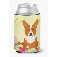"Caroline's Treasures Easter Eggs Corgi Can or Bottle Hugger, Can Hugger, Multicolor"