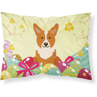 Easter Eggs Corgi Fabric Standard Pillowcase