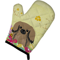 "Caroline's Treasures BB6102OVMT Easter Eggs Pekingese Tan Oven Mitt, Multicolor, 12"" x 8.5"""