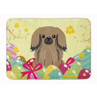 "Caroline's Treasures Easter Eggs Pekingnese Tan Machine Washable Memory Foam Mat doormats, Multicolor"