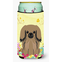 "Caroline's Treasures Easter Eggs Pekingnese Tan Tall Boy Beverage Insulator Hugger, Multicolor"