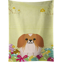 "Caroline's Treasures Easter Eggs Pekingese Red White Kitchen Towel, Multicolor, 25"" x 15"""
