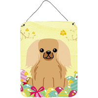 "Caroline's Treasures Easter Eggs Pekingnese Fawn Sable Metal Print, 16 x 12, Multicolor"